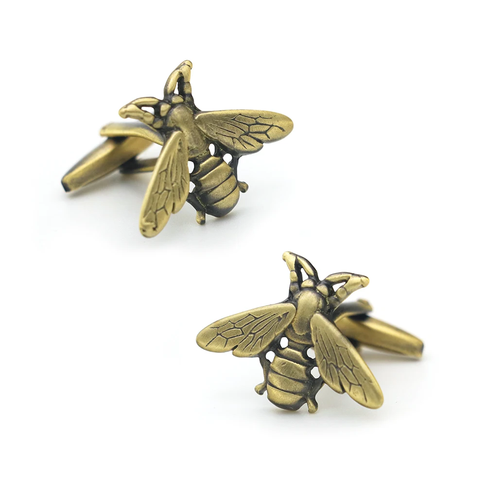 

Men's Vintage Cuff Links Classic Bee Design Quality Copper Bronze Color Cufflinks Wholesale & Retail