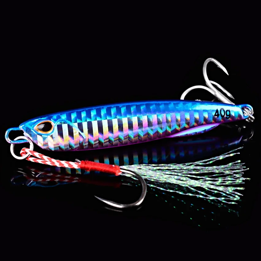 1Pcs Metal Jig Fishing Lure Weight 10g-40g Trolling Hard Bait Bass Fishing Bait Tackle Trout Jigging Lure Jigs Saltwater Lures