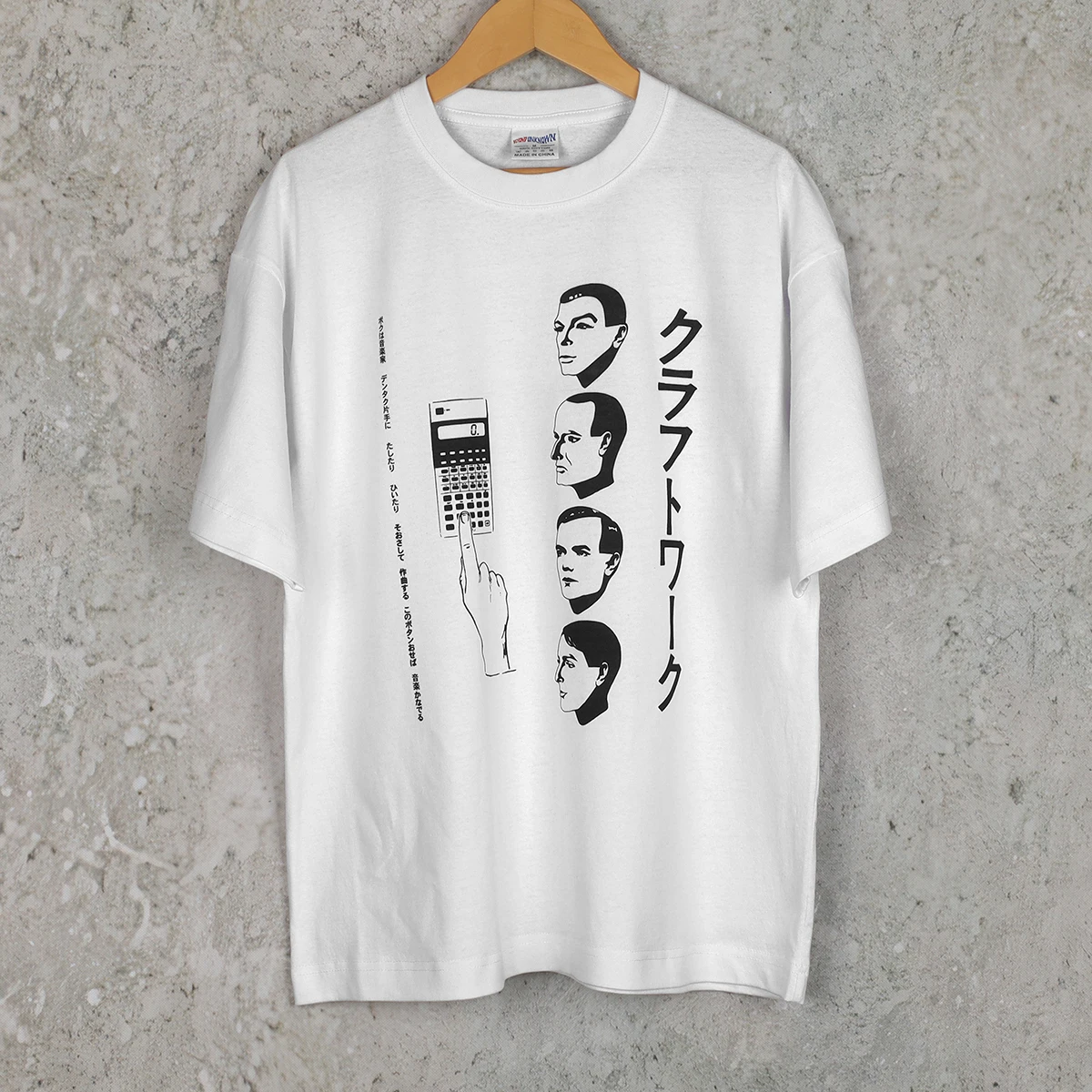 Kraftwerk T-Shirt Pocket Calculator YMO Krautrock Electronic Experimental White Cotton Men's Clothing Short Sleeve Tee Shirt