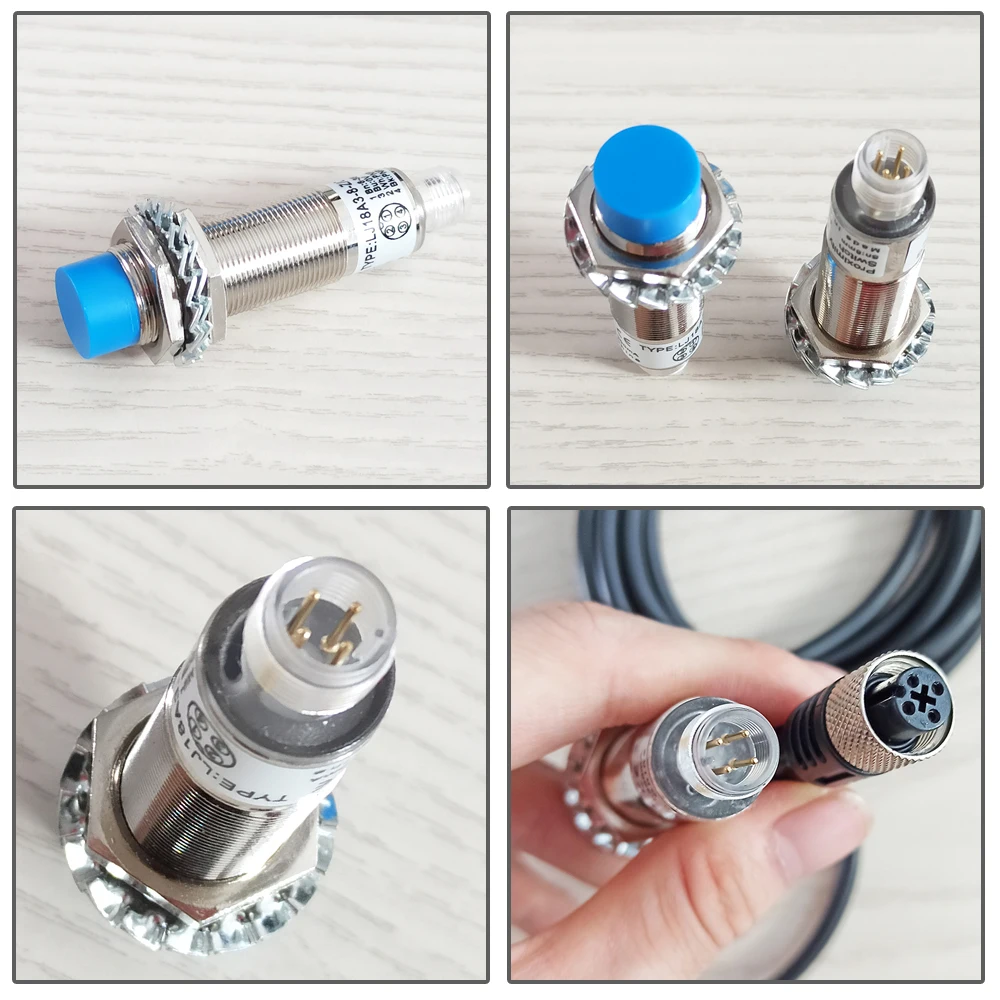 Plug in Proximity Switch LM18 Sn:5mm / 8mm 6-36VDC NPN PNP NO NC NO+NC proximity sensor with aviation plug