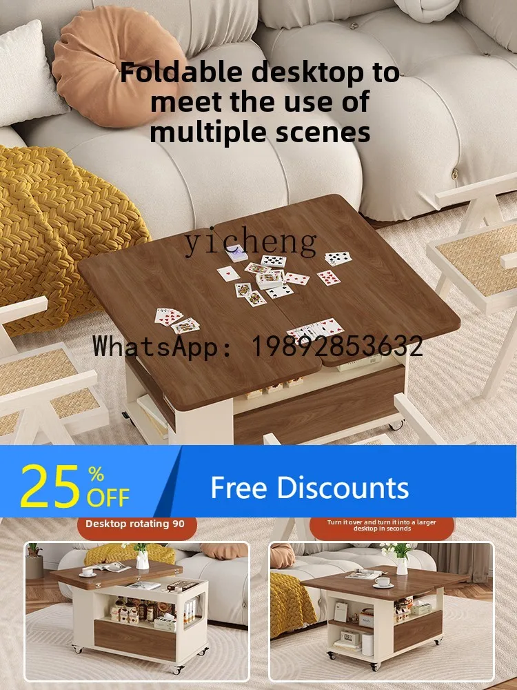 AA  removable folding side table  cream wind trolley small multi-functional tea table