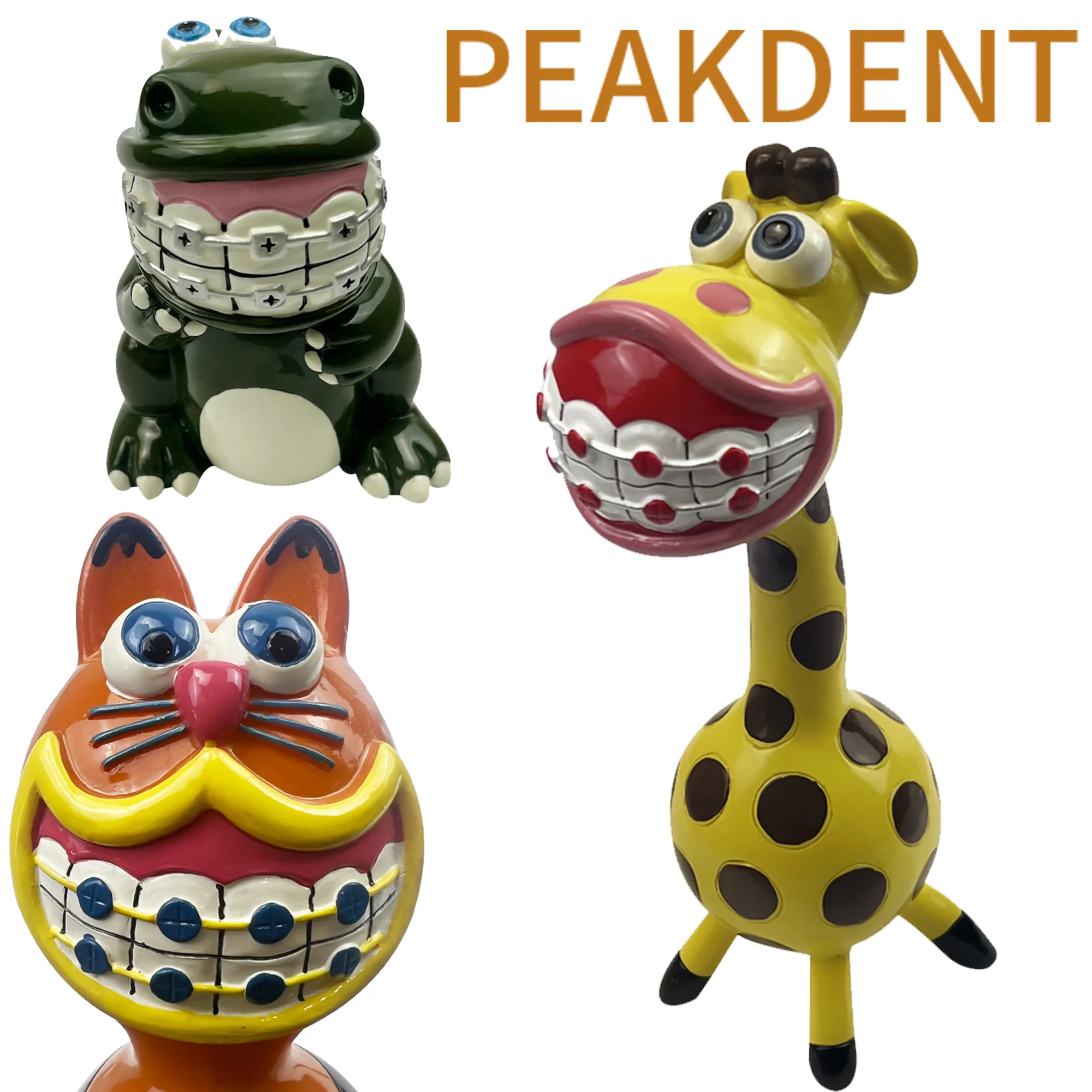 Creative Dental Artcrafts Orthodontic Animals Sculpture Toy Dentistry Clinic Desktop Display Cabinets in Dental Clinics Gift