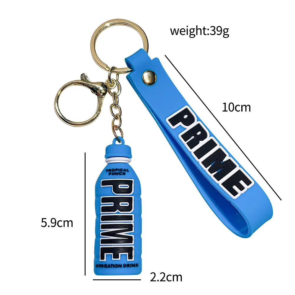Fashion Prime Drink Bottle 3D Model Keychain for Women Couple Bag Pendent Keyring Car Key Accessories Jewelry Children Toy Gifts view 5