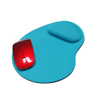 Non-Slip PU Base Ergonomic Mouse Pad with Wrist Support Blue Ideal for Home Office Travel and Gaming Comfortable and