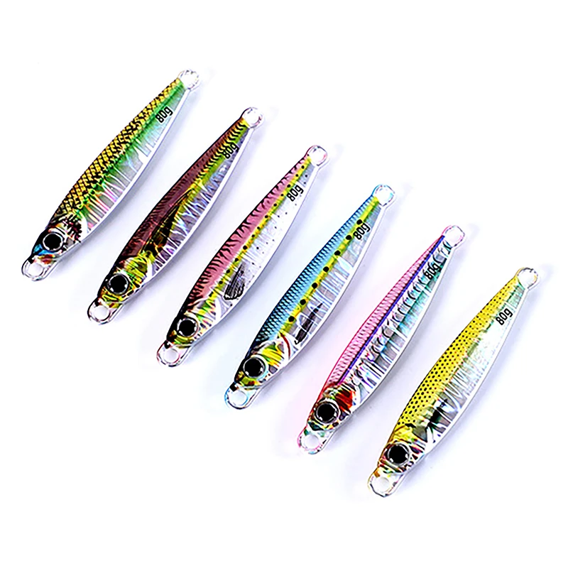 1PCS 3D Print Tungsten Lure Fishing Jig 10/20/30/40/60/80/100/120g Jigging Lure Peche Spoon Cast-Jig Tungsten For Fishing Lures