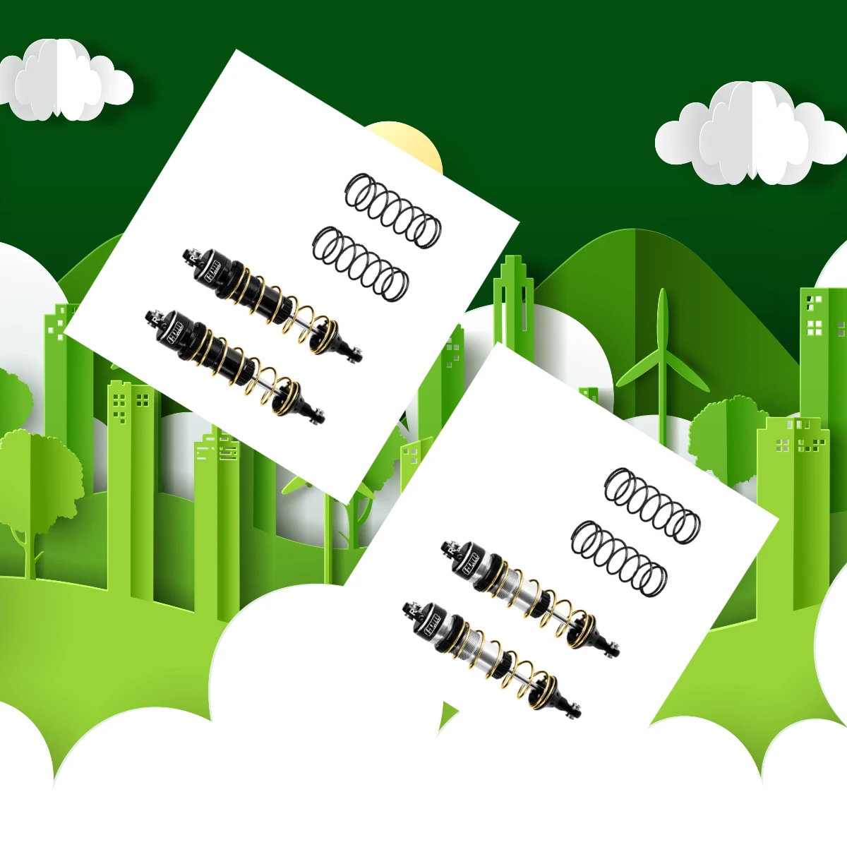 

GPM Alloy Rear Adjustable Spring Shock 104mm for TRAXXAS 1/8 JATO 4X4 VXL 7462 Off-Road Racing Car Part