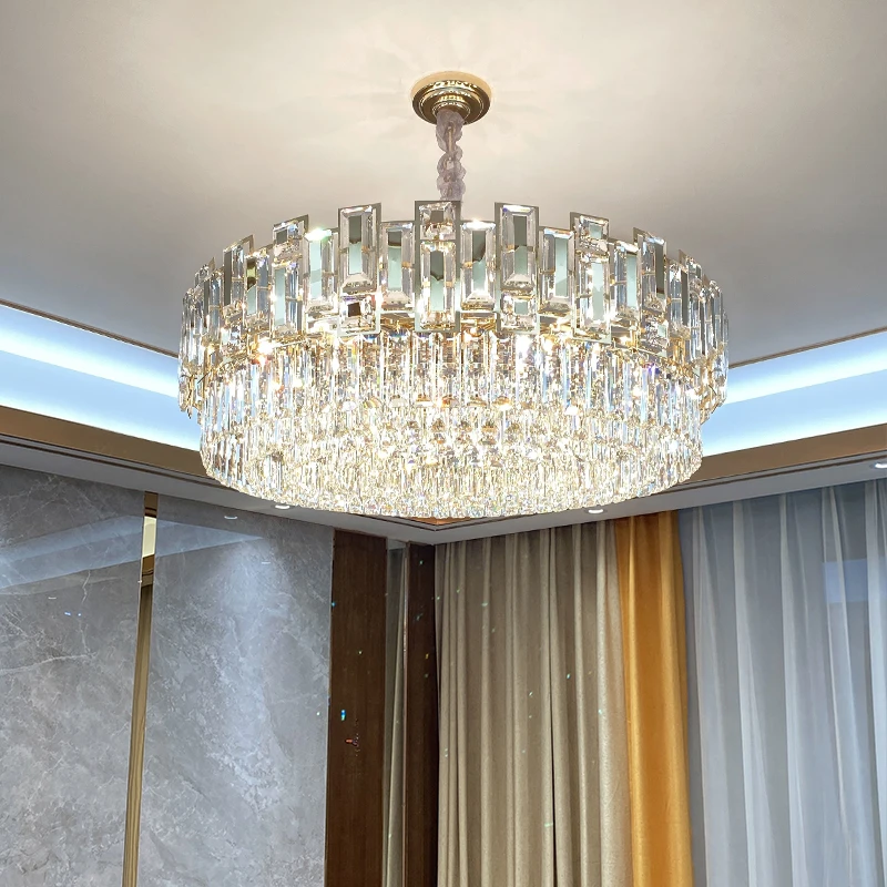 Imagem -03 - Crystal Post Modern Chandelier For Living Room Gloss Lamp Art Lamps For Dining Room Home Decoration Light Luxury Estilo k9