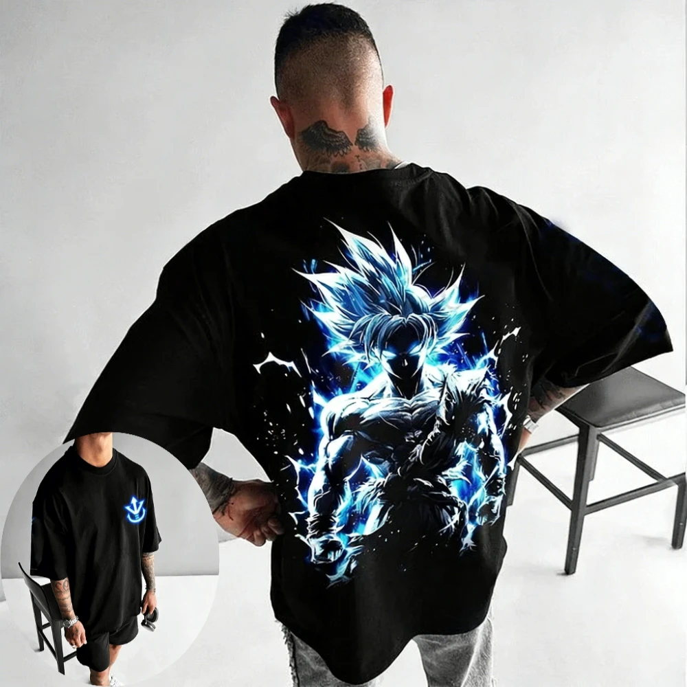 Dragon Ball Super Men's and Women's T-Shirts Son Goku Anime Tee Summer Boy's Short Sleeves Versatile Parent-child Outfits