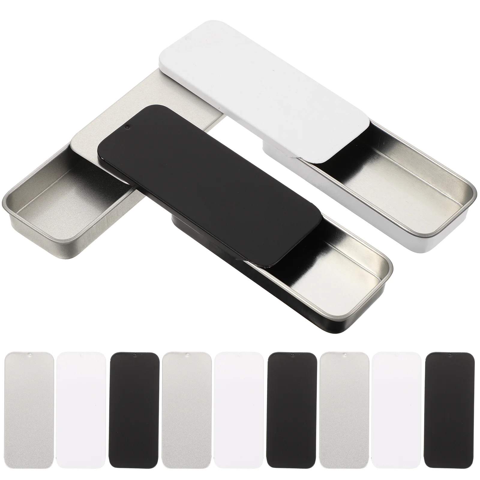 12-teilige Aufbewahrungsbox aus Mini-Eisen, Süßigkeiten-Gläser mit Deckel, kleine Metallboxen, Balsambehälter, tragbarer Taschen-Organizer, praktisch