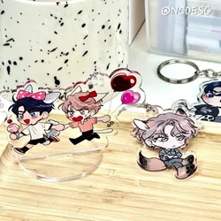 Korean Anime Keychain Woman Sketch Man Keyring Lee Joobin Man Key Chain Acrylic Stand Couples Pendant Cute Girl Alloy Porte Clef