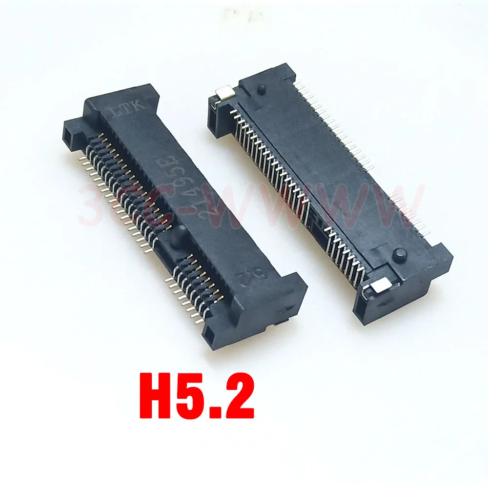 MINI PCIE Msata Connector PCI-E Socket Slot 52Pin Card Holder H4.0MM H5.2 H5.6 H6.8 H-8 H9.0 For Notebook Mini PCIE 52P SMT SSD