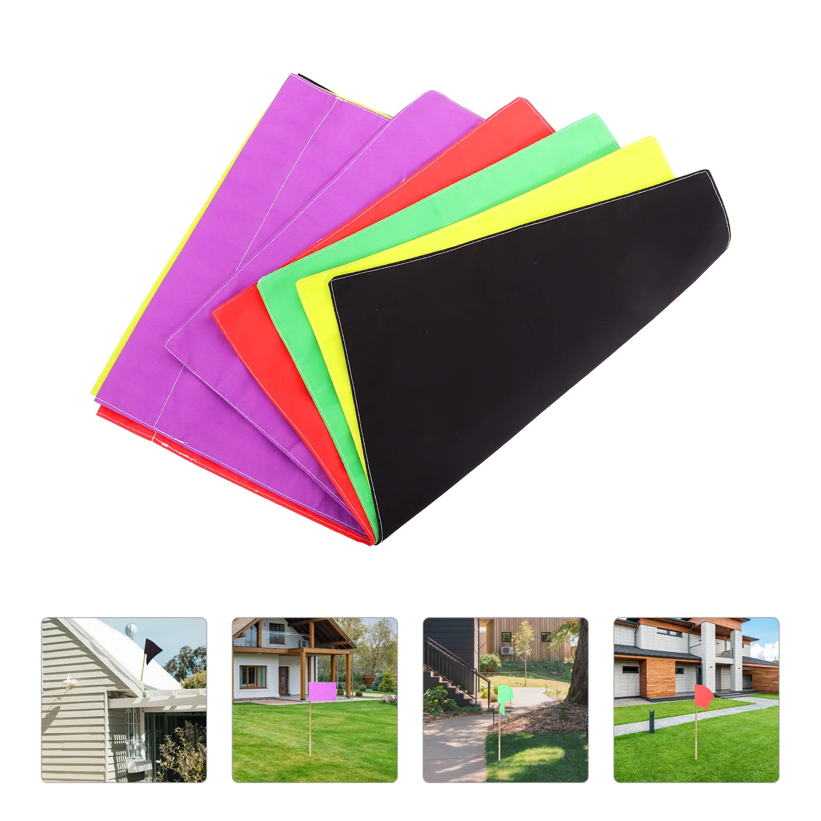

5Pcs Blank Garden Flags Double-Sided Solid Colors DIY Courtyard Decoration Sublimation Outdoor Bunting Flags Seasonal Yard Decor