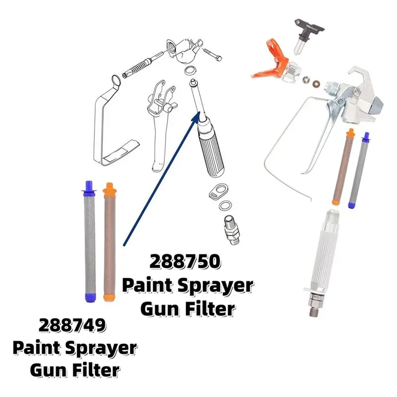 ABUG-288716 3/4-Inch Inlet Strainer Thread 288749 Airless Spray Gun Filter For Graco X5 X7 Prox7 Prox9 SG2 SG3