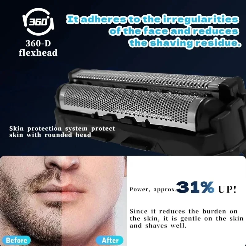 Geeignet zum Austausch der äußeren Folie und der inneren Klinge von Panasonic Rasierern der Modelle ES9087, ES-GA20, ES8113, ES8116, LT20, ES81, ES9013, ES9087. – Detail 4