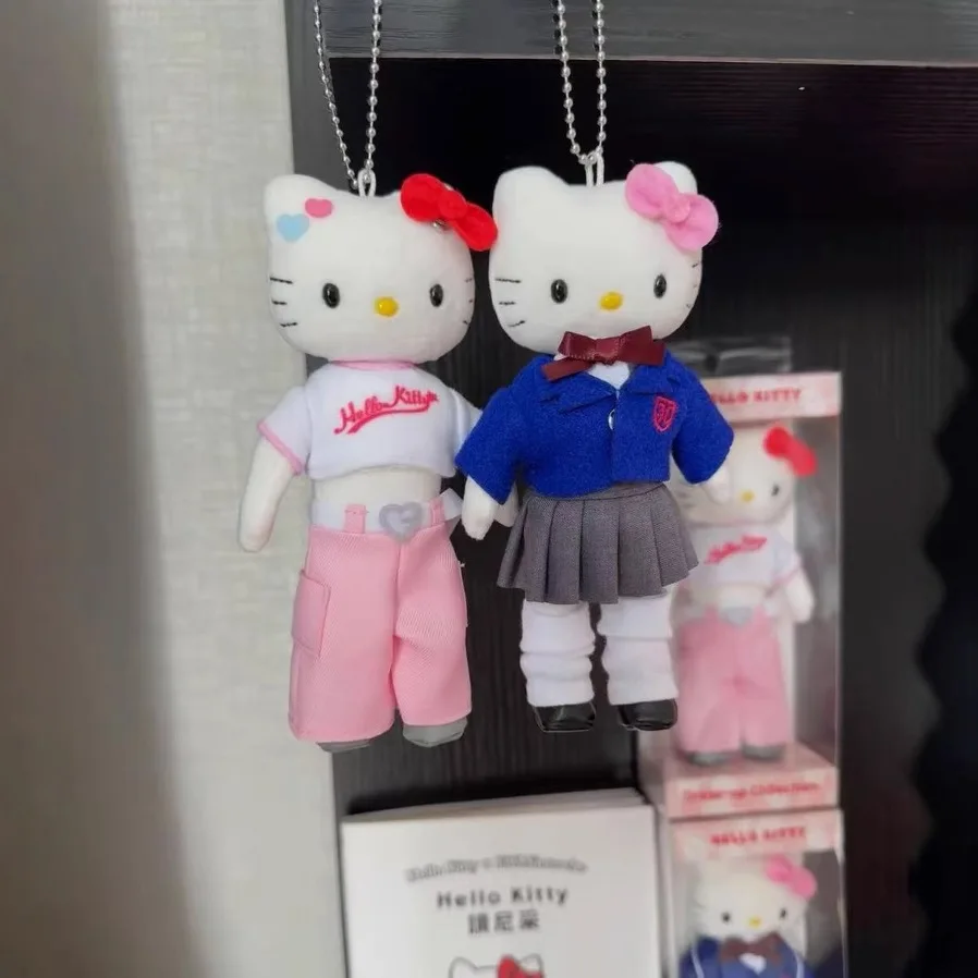 

Мультфильм Sanrio Hello Kittys Jk, милая плюшевая кукла, кулон Kitty Kawaii Kitty, униформа, плюшевый брелок, подвеска, сумка, подвесные украшения