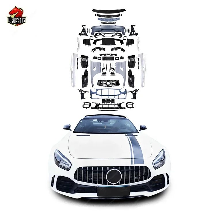 2015-2022 AMG GTR Style Dry Carbon Fiber PP Plastic Material 1:1 Wide Body Kit For Mercedes Benz AMG GT GTC GTS