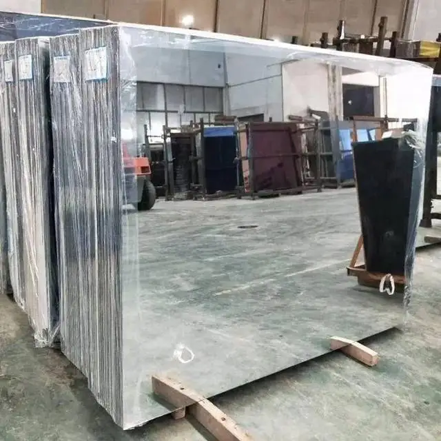 Silver Bathroom Mirror 3mm 3.5mm Glass Wall Mounted Standing Dressing Mirror Full Length Aluminium Frame For Home Bedroom