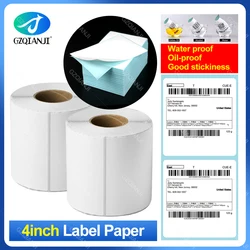 4 inch Thermal Labels Paper Sticker Shipping Barcode Adhesive Roll White 100*100mm 100*150mm Stand Holder for Label Printer