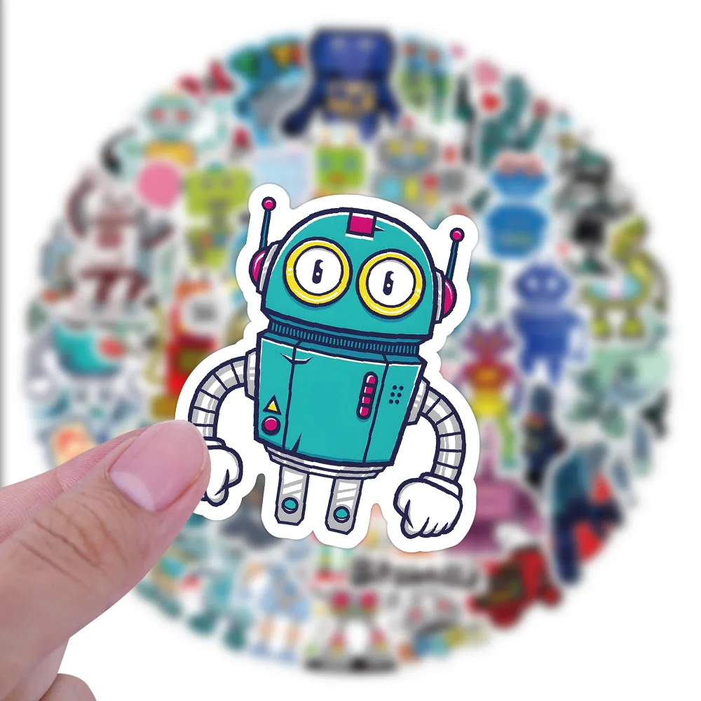 10/50PCS Funny Robot Graffiti Stickers Meme Graffiti The era of Artificial Intelligence Decoration DIY Toys Laptop Guitar Decals
