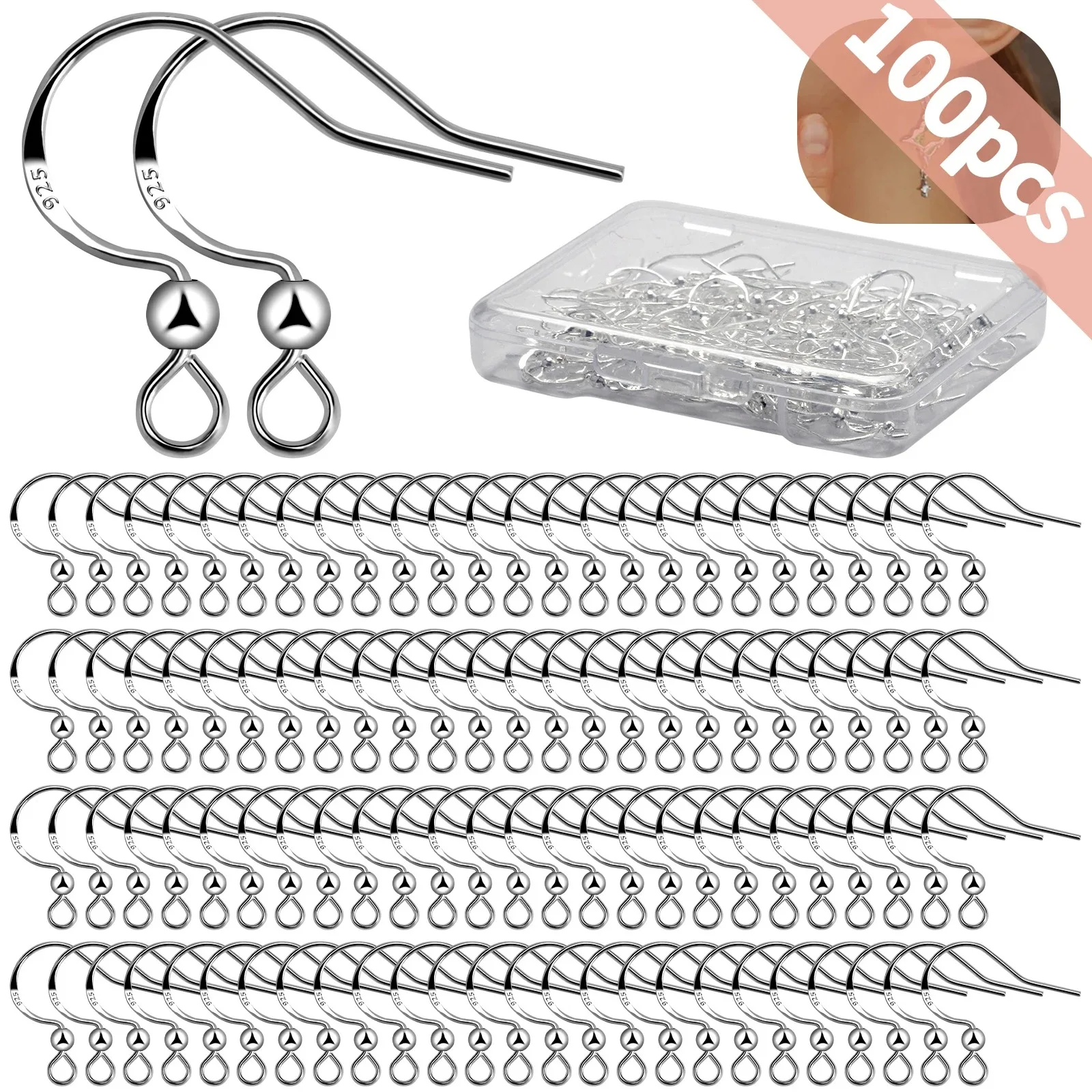 Sterling Silver Earring Hooks for DIY Jewelry Making