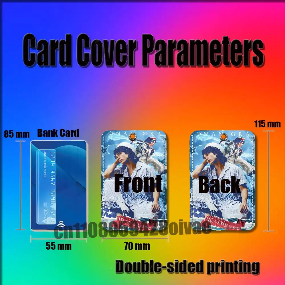 C-Conan Grijze Wishbone Gevonden Hemel Kid Krow Voor ID Clips Credit Bank Tas Bus Maaltijd Kaarthouder Cover Zak decoratie Sleutelhanger