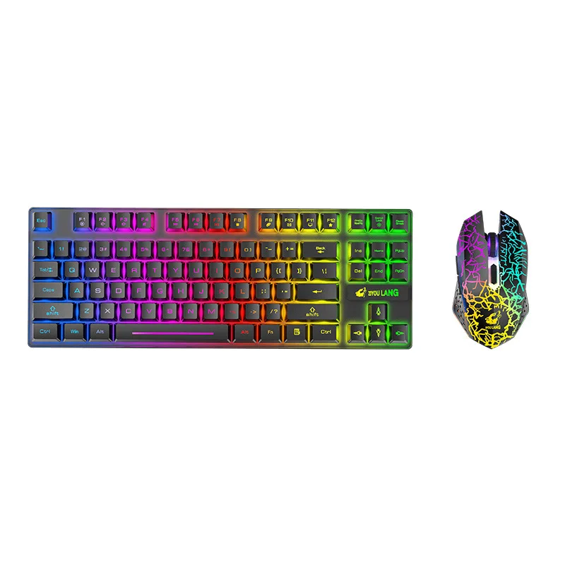 

T87 Wireless Charging Keyboard Mouse Set Game Glowing Wireless Keyboard Mouse Set