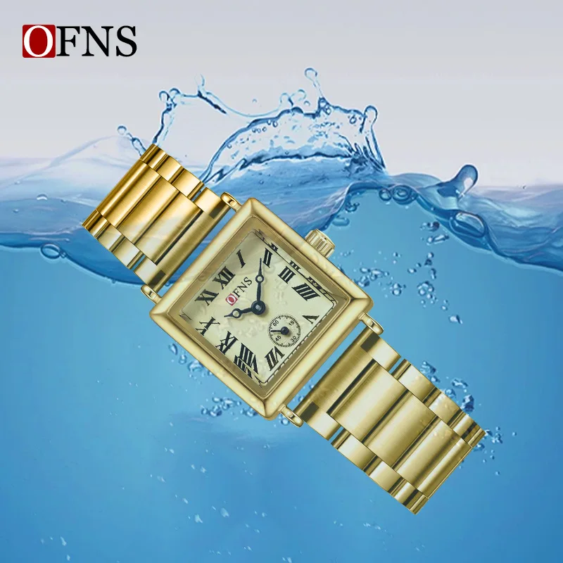 

OFNS Fashion Retro Women's Quartz Watch Business Rest Versatile Roman Scale 3ATM Waterproof Gift Manufacturer Straight Delivery