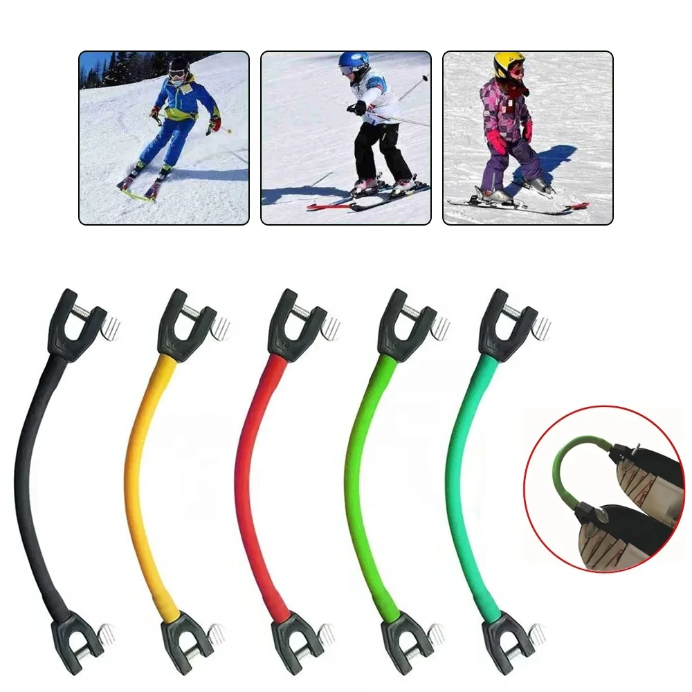 Conector de ponta de esqui para iniciantes, inverno, crianças, adultos, auxílio para treinamento de esqui, exercício ao ar livre, esporte, snowboard, acessórios