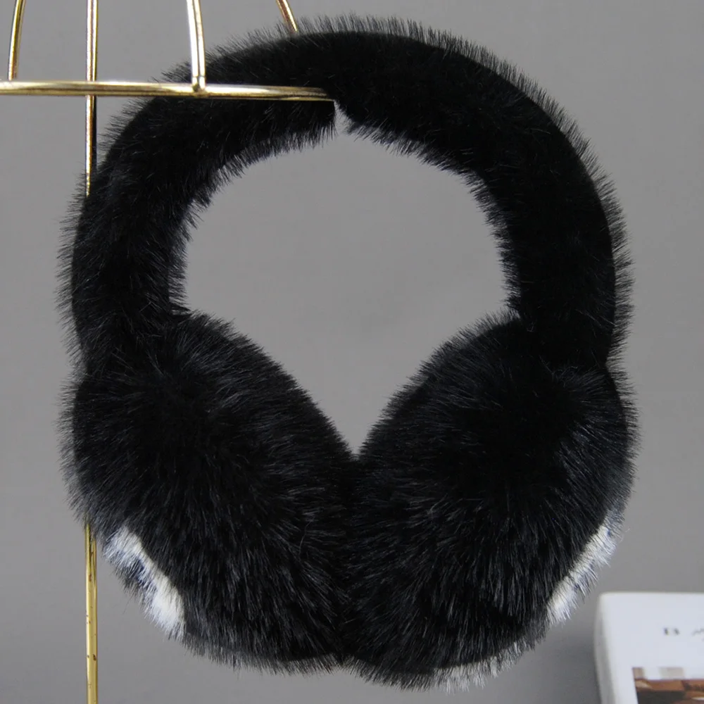 الشتاء في الهواء الطلق رائجة البيع وهمية فرو المنك غطاء للأذنين الفاخرة النساء الدفء وهمية فرو المنك غطاء للأذنين فتاة الشتاء حماية الأذن