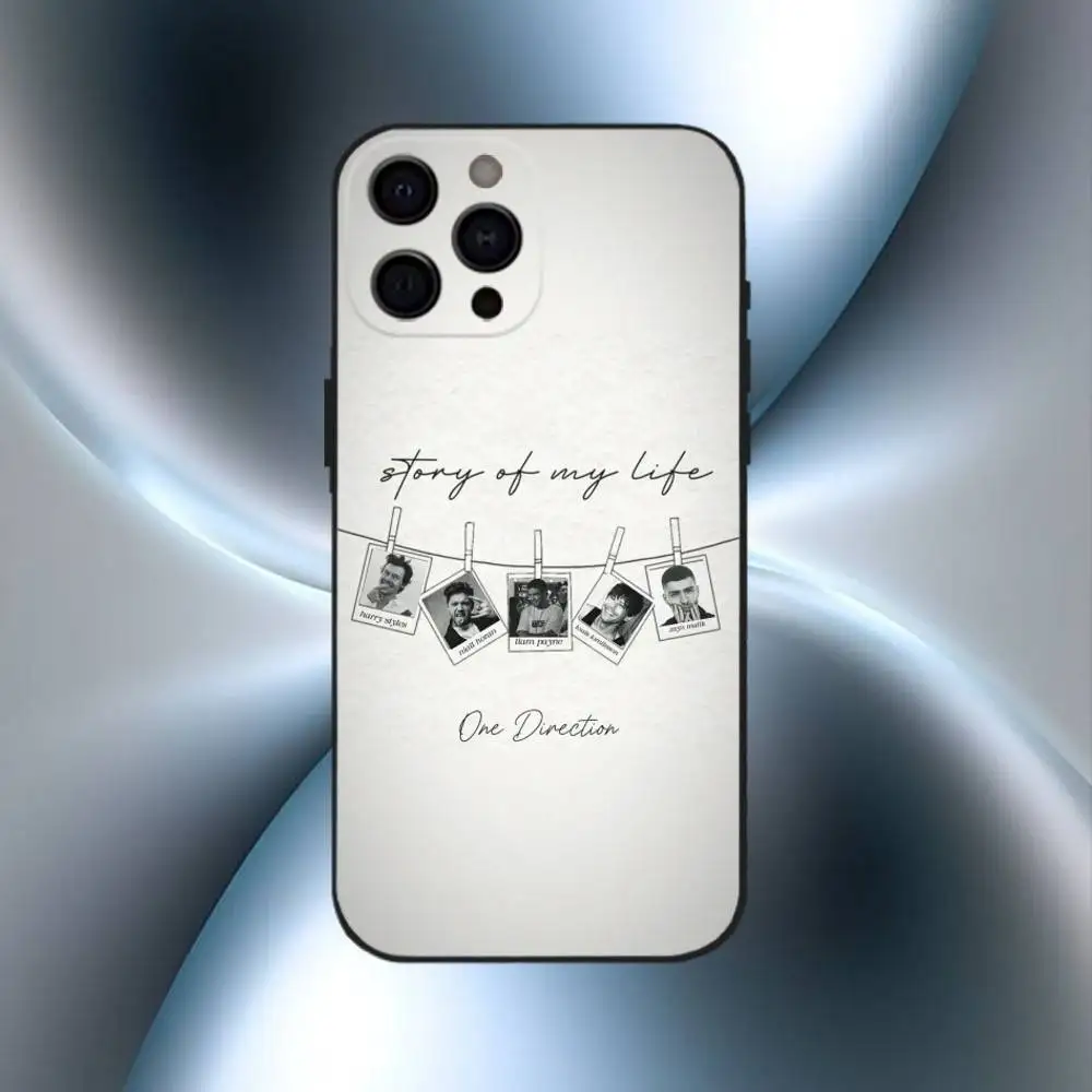 One D-Direction-ES Band  Phone Case For iPhone 16,15,14,13,12,17,Pro Max,Plus Silicone Black Case - view 3