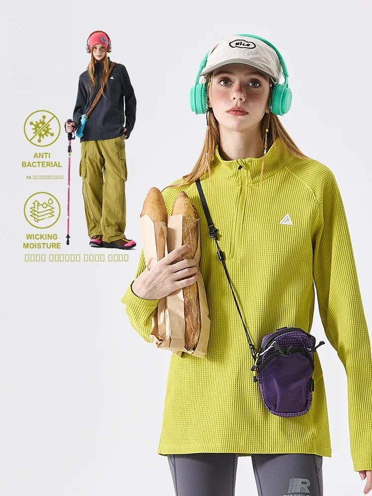 

LAZY DAY Outdoor Moisture-ng Qui-Dry Long Sve T-irt Women's Casual Top Polyester Fabric Summer Autumn Wear