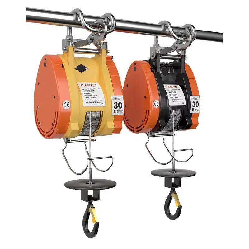 Mini Electric Wire Rope Hoist Winch Motor Load Capacity Power Metal Construction Hoist Lifting Tool