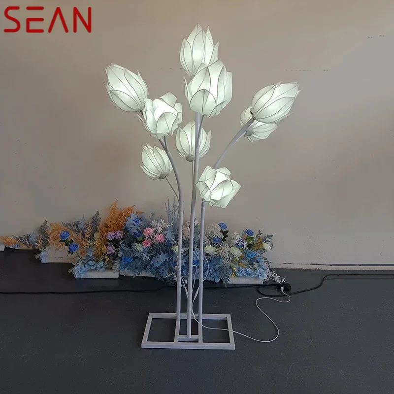 SEAN-luz LED moderna para camino de boda, flor Yulan, para fiesta, escenario, camino, atmósfera festiva, decoración de fondo