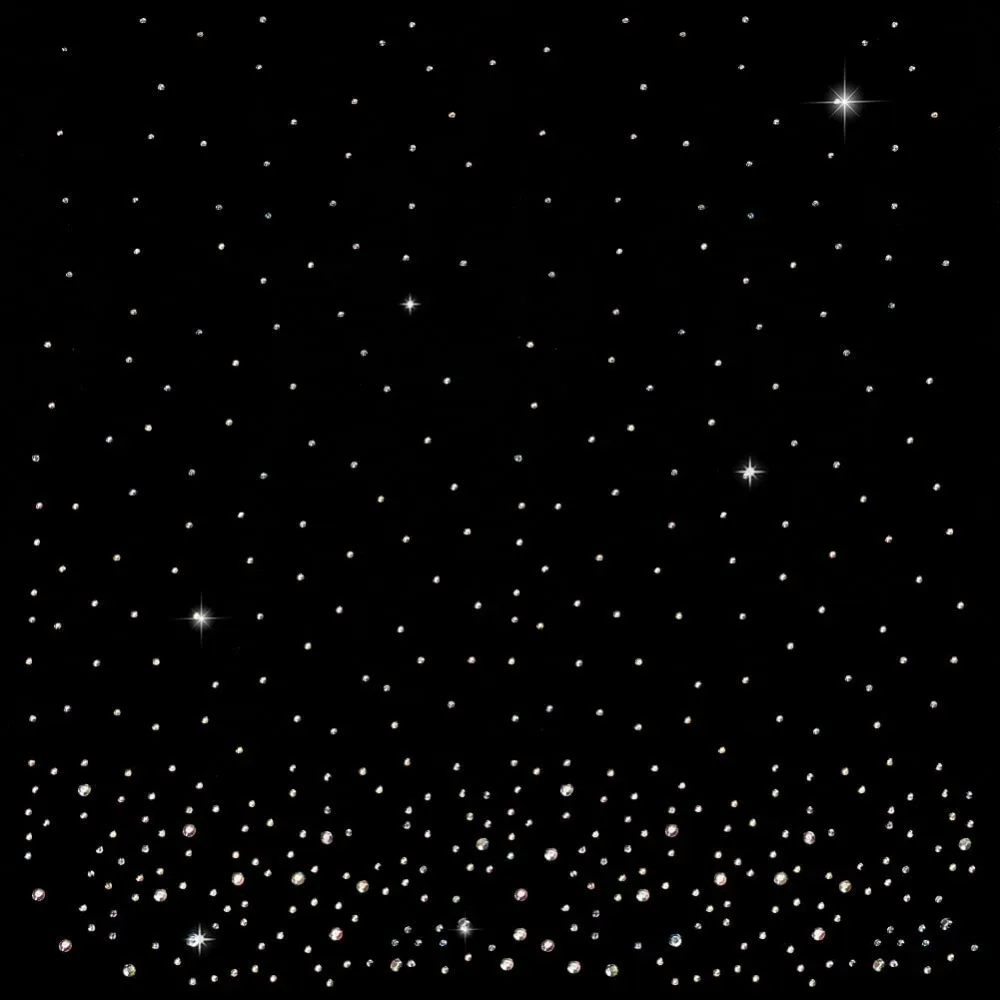 6 Sheet Glitter Rhinestone Iron on Transfers Rainy Layout Glass Rhinestone Hotfix Decoration Appliques AB Clear Color