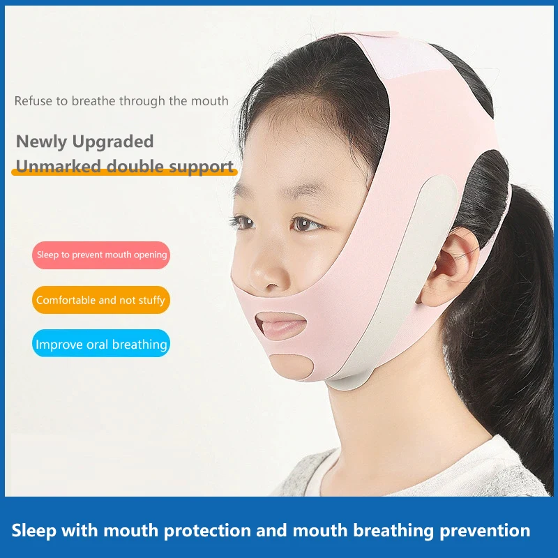 الأطفال النوم مكافحة فتح الفم ضمادة الخامس قناع الوجه جلود تشديد تصحيح عادات النوم #4