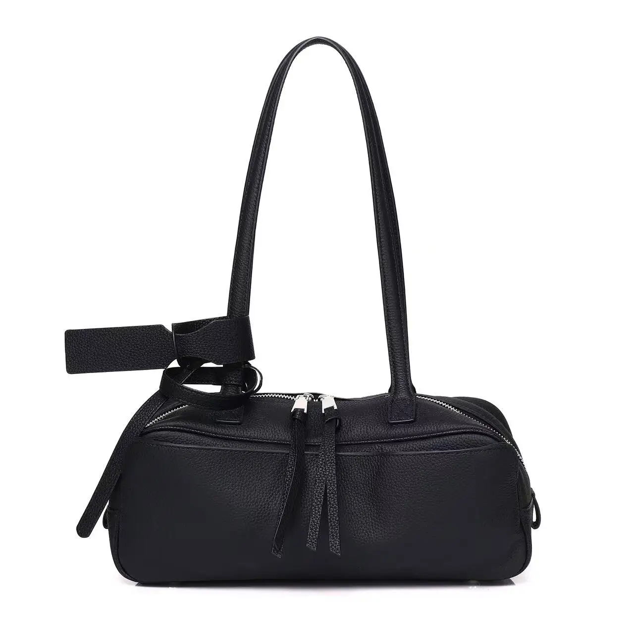 Genuine Grade Cow Leather Fashion Women's Shoulder Underarm Purse Tote Bags Female Daily Bowling Bag Ladies Pillow Bag Handbag