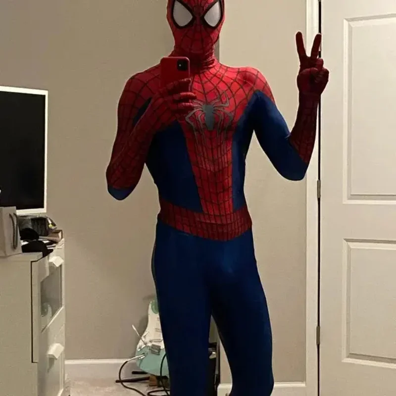 Sn88 Halloween mężczyźni TASM Spiderman przebranie na karnawał superbohater Zentai garnitur dorośli dzieci chłopcy mężczyzna pełne body kombinezon imprezowy% # 2