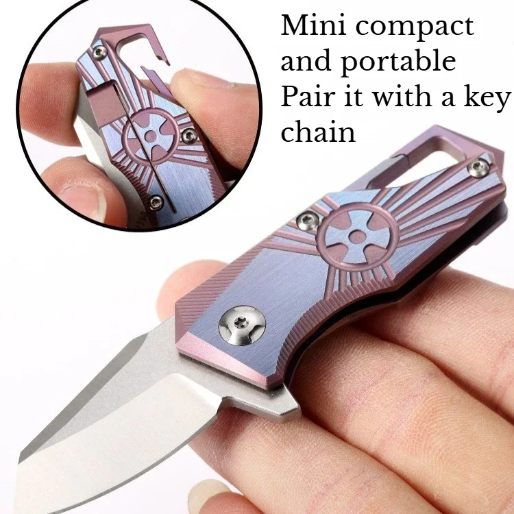 

New M390 High-quality Titanium Alloy Folding Mini Knife Is A Portable and Portable Hand Tool for Outdoor Camping