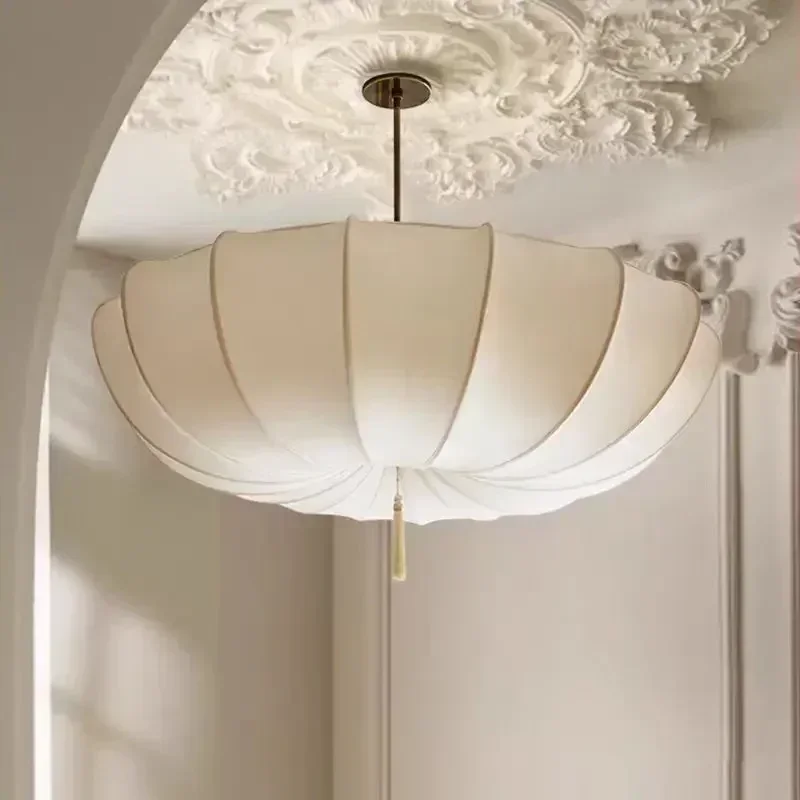 Nordic Salon Hause Dekoration Anhänger Lichter Moderne Design Stoff Led Licht Schlafzimmer Wohnzimmer Esstisch Kronleuchter Glanz