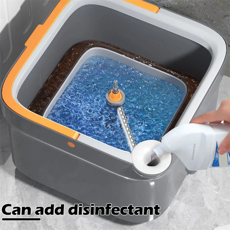 Hand-Free Lazy Squeeze Mop Spin Mop With Bucket Automatic Magic Floor Mop Nano Microfiber Cloth Self-Cleaning Square Mop Tools