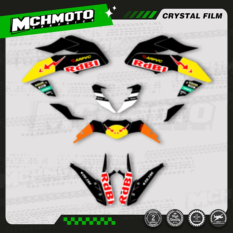 

MCHMFG Custom Graphics Background Decals Stickers Kits For KTM Duke 125 390 2017 2018 2019 2020 Number Name Custom