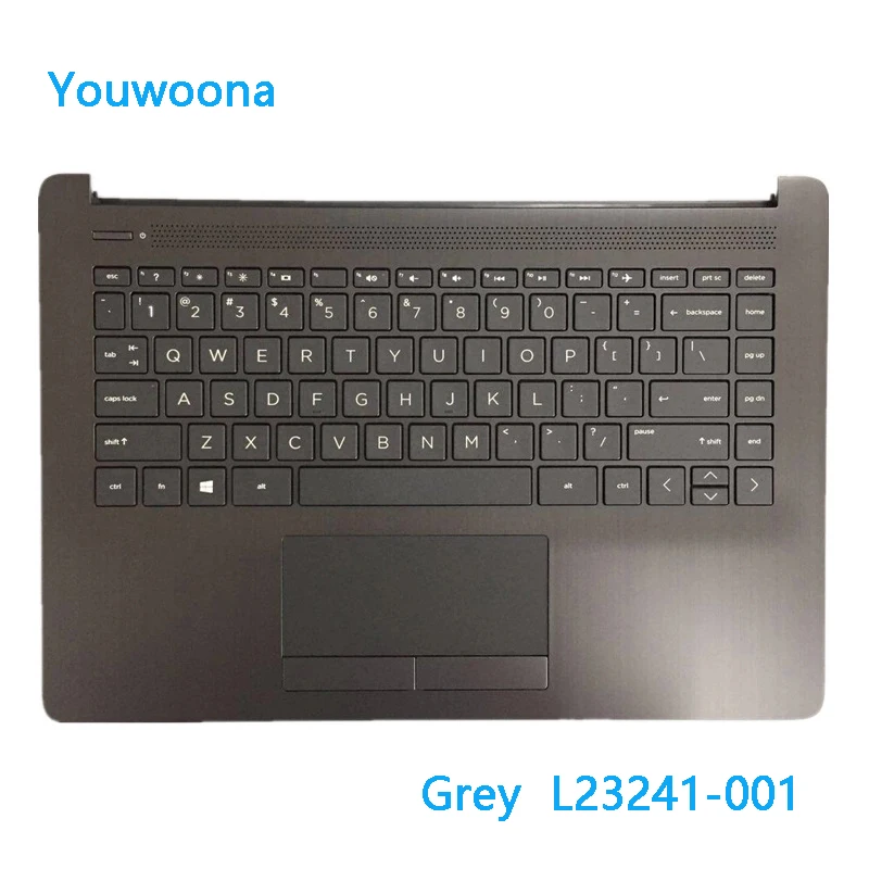 NEW ORIGINAL Laptop Replace Top Case With Keyboard Without backlit for HP 14-CM 14-CK Grey L23241-001