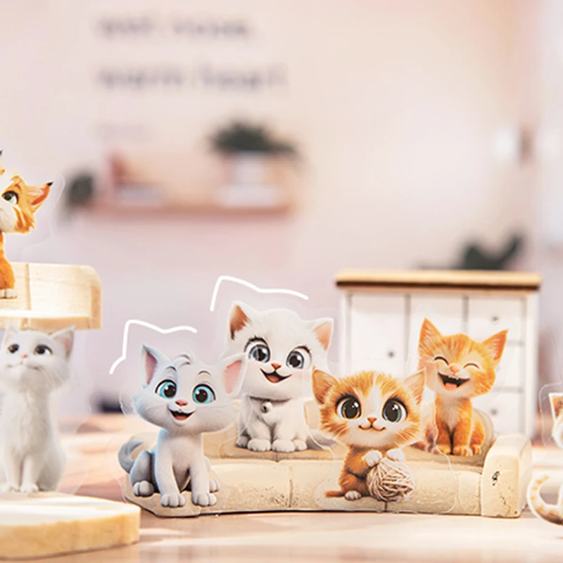 100 قطعة مفتوحة مواء مواء دمية سلسلة جزء كبير ملصقات الحيوانات الأليفة كتيب الكولاج DIY بها بنفسك سكرابوكينغ بطاقات المعايدة المغلفات بطاقة بريدية #3