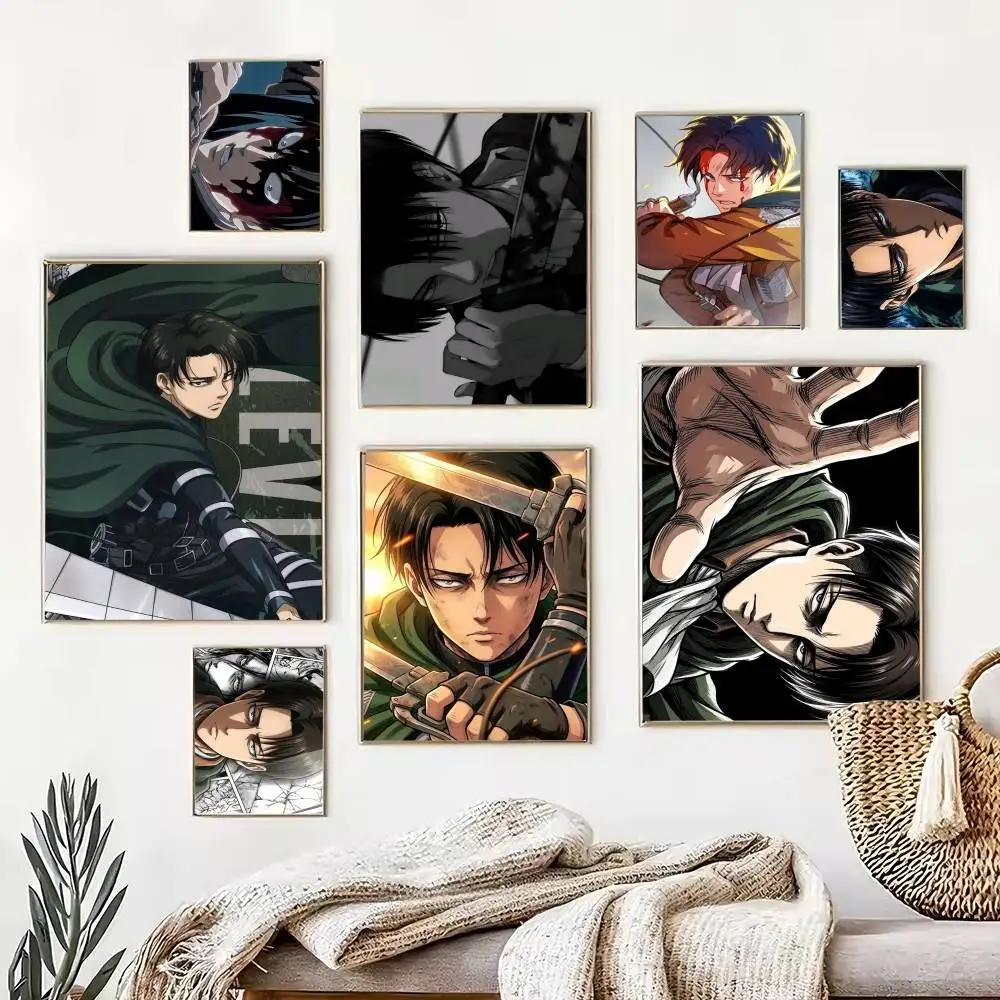 Attack on Titan Levi Ackerman  Poster High Quality Dorm Living Room Aesthetic Wall Decoration Painting Stickers Gift