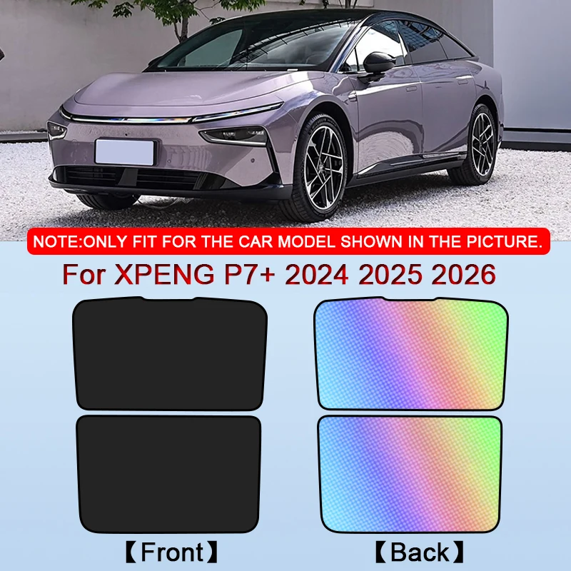 

For XPENG P7+ 2024 2025 2026 Colorful Ice Crystal Car Roof Sunshade Car Clip-on Sunroof Skylight Blind Shading Cover Accessory