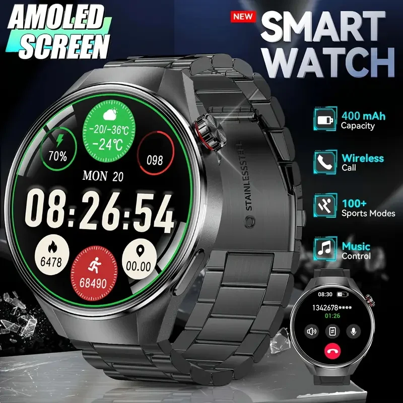 

2025 Новинка для HUAWEI Watch G5 PlUS Смарт-часы для мужчин 1,75 "HD AMOLED Экран GPS трек Сердечный ритм Bluetooth Вызов Компас SmartWatch
