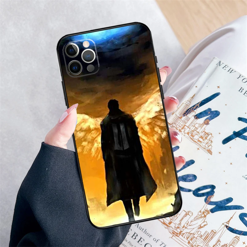 Castiel Angel Supernatural Funda For iPhone 14 15 16 Pro Max 12 13 Mini 11 16 Pro Max XS X XR 7 8 15 Plus Case