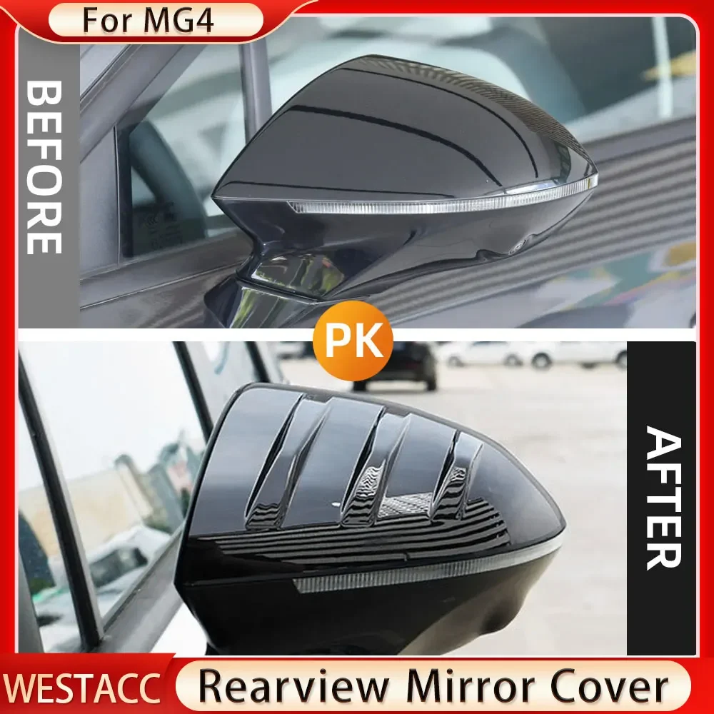 For MG4 EV MG4 MULAN 2023 2024 Rearview Mirror Cover Side Mirror Sticker Frame Protector Decoration Trim Styling Accessories