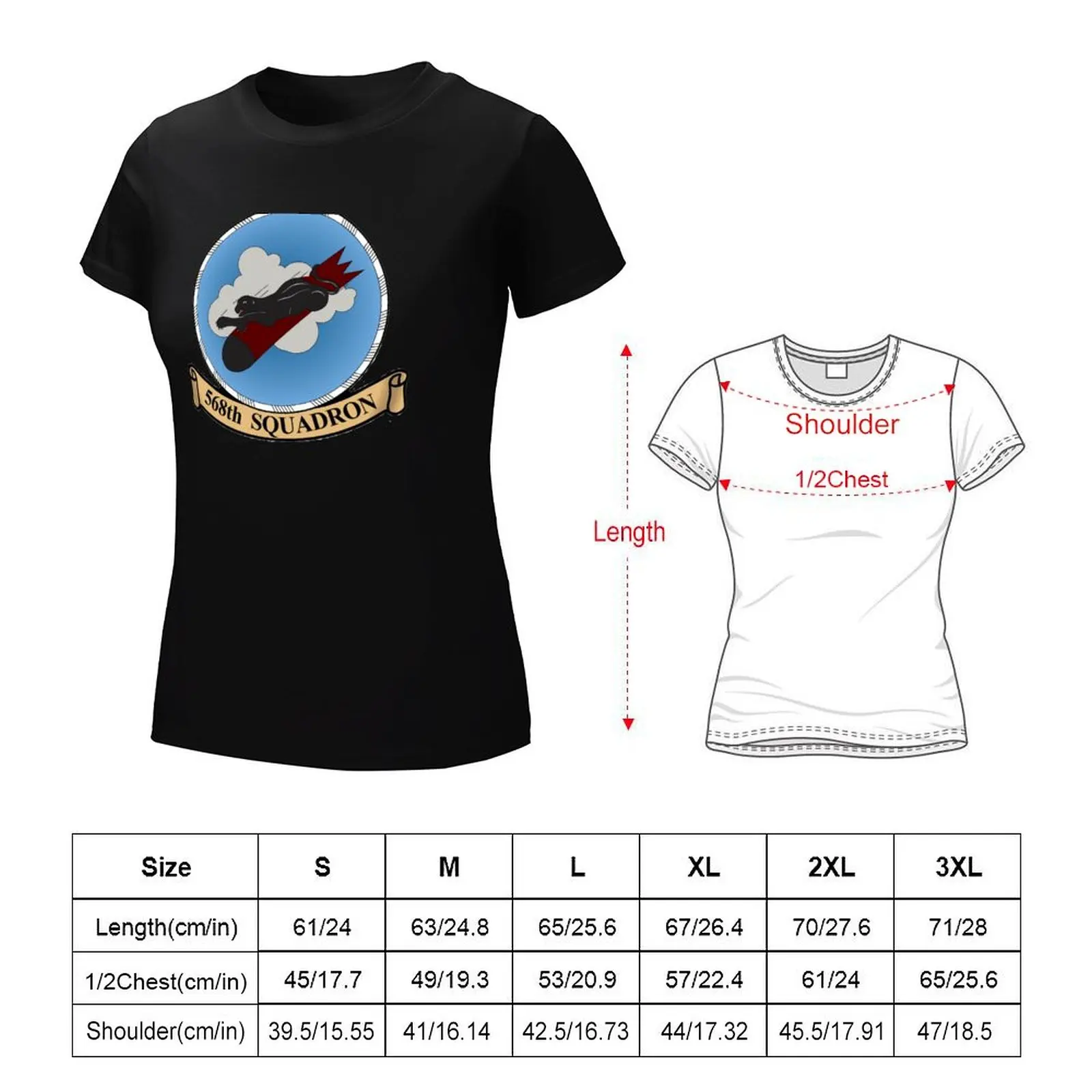 568th Squadron Emblem T-Shirt Aesthetic clothing vintage clothes anime clothes t-shirt dress for Women graphic