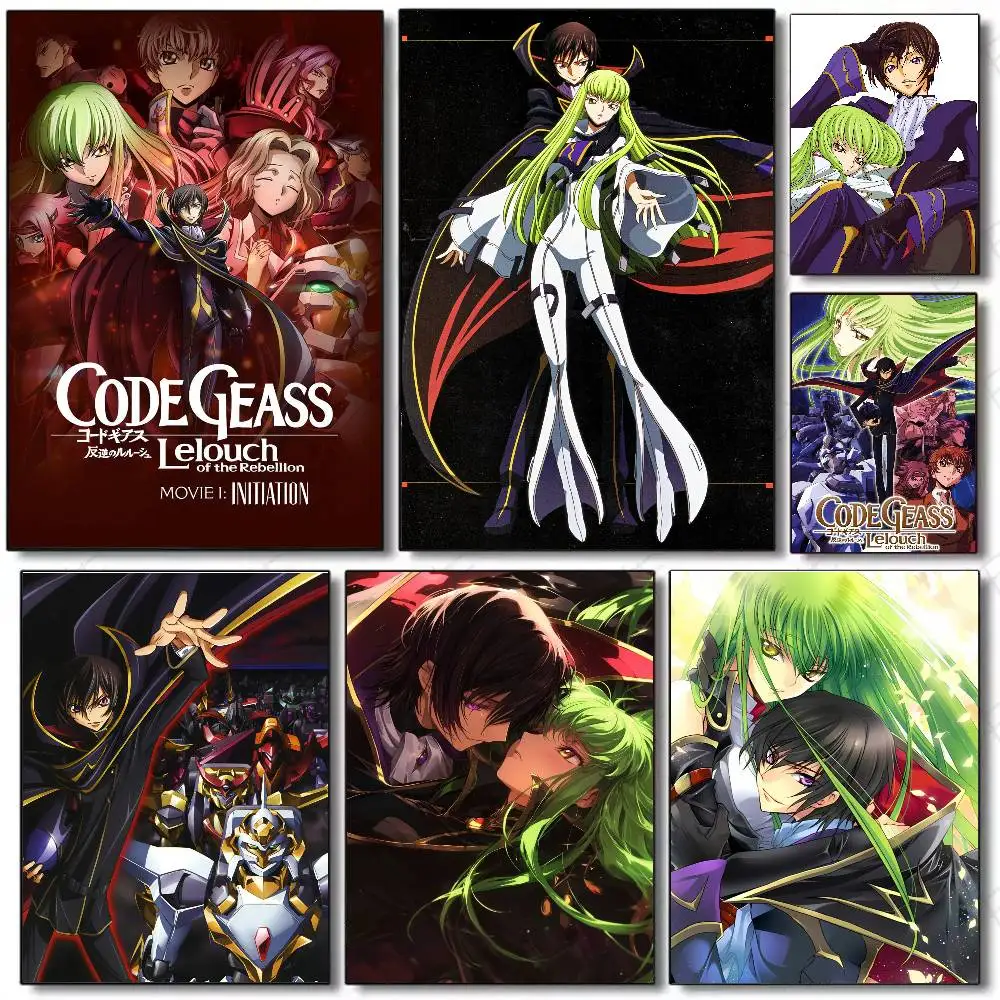 CODE GEASS Lelouch Of The Rebellion Animation Art Sticky Wall Waterproof Home Living Room Bedroom Bar Aesthetic Decoration